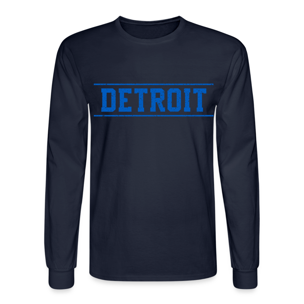 Detroit Men's Long Sleeve T-Shirt - navy