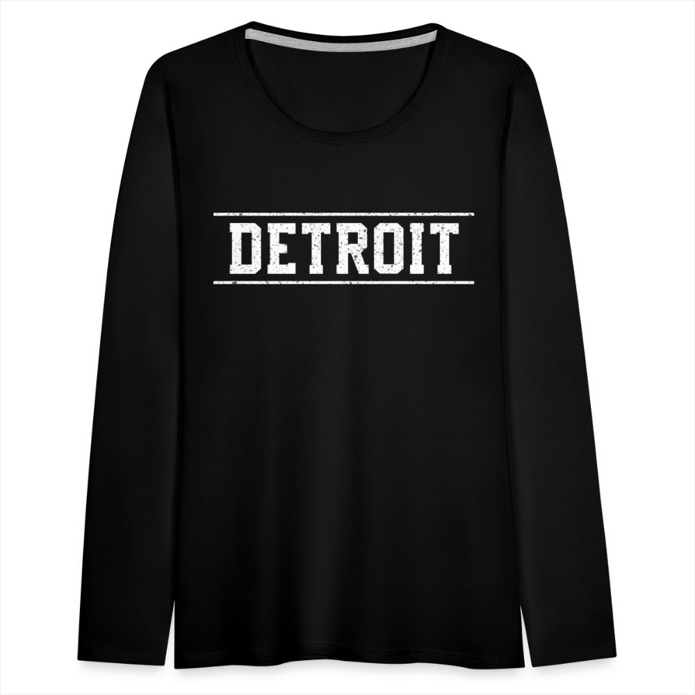 Detroit Women's Premium Long Sleeve T-Shirt - black