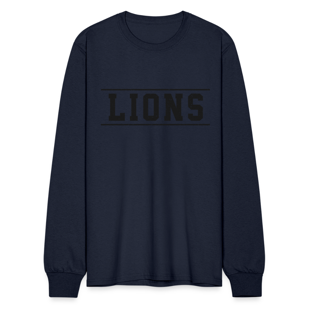 Lions Men's Long Sleeve T-Shirt - navy