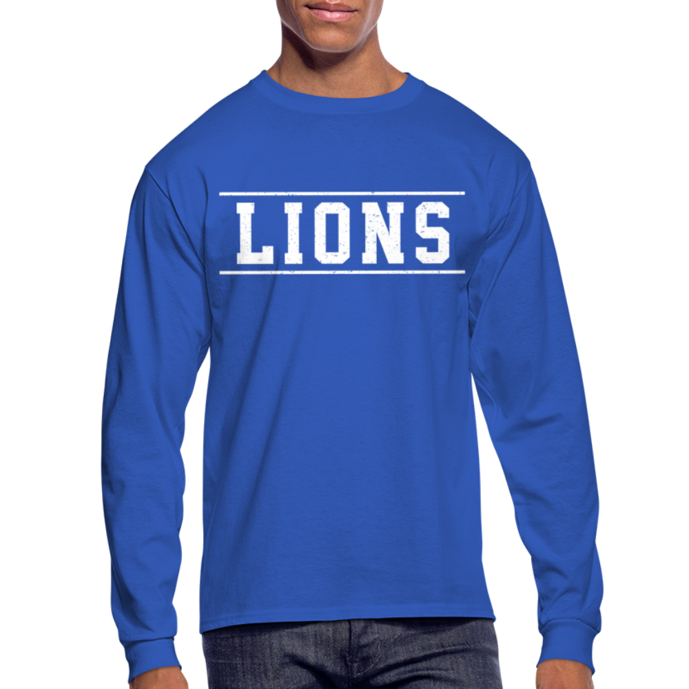 Lions Men's Long Sleeve T-Shirt - royal blue