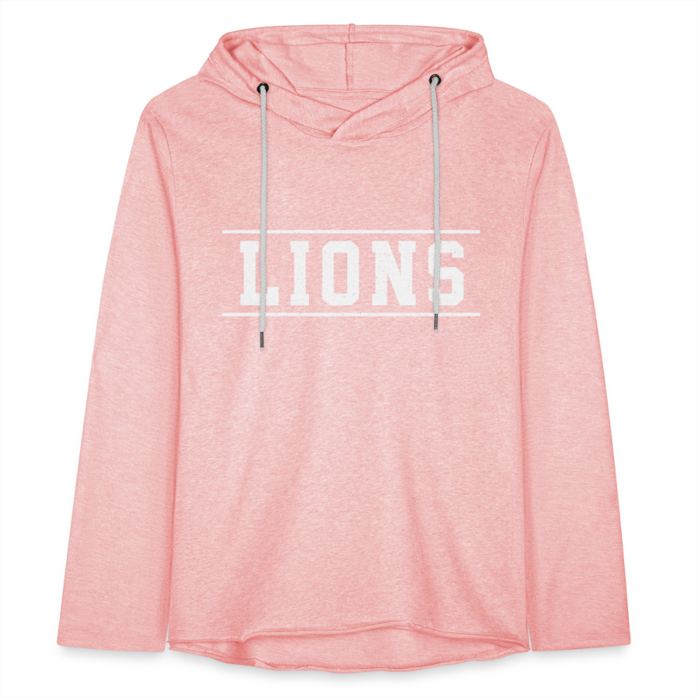 Lions Unisex Lightweight Terry Hoodie - cream heather pink