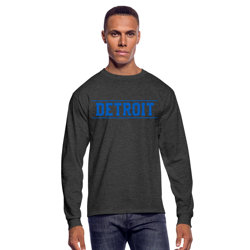 Detroit Men's Long Sleeve T-Shirt - heather black