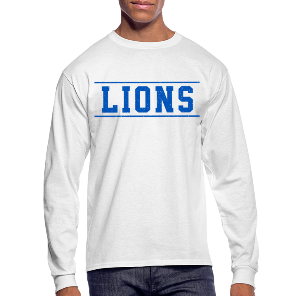 Lions Men's Long Sleeve T-Shirt - white