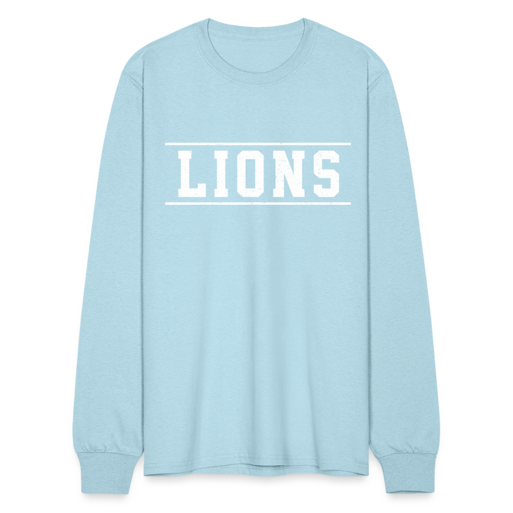 Lions Men's Long Sleeve T-Shirt - powder blue