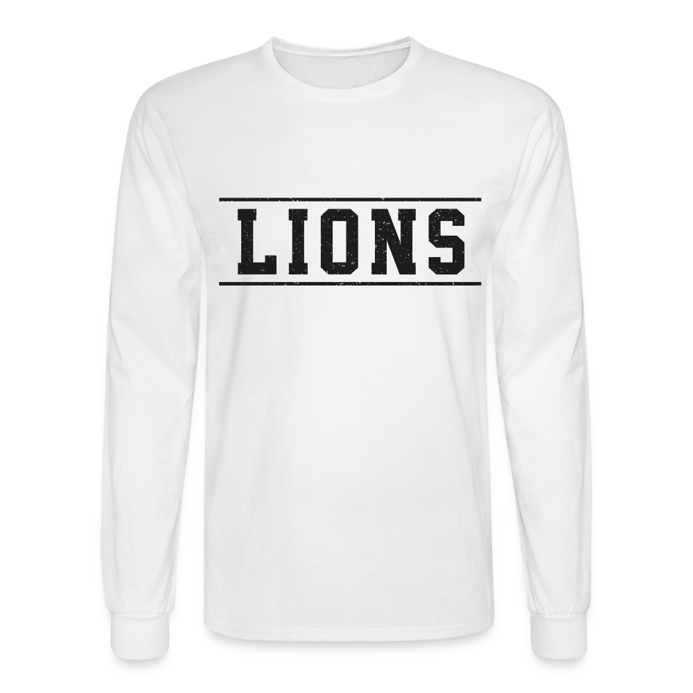 Lions Men's Long Sleeve T-Shirt - white