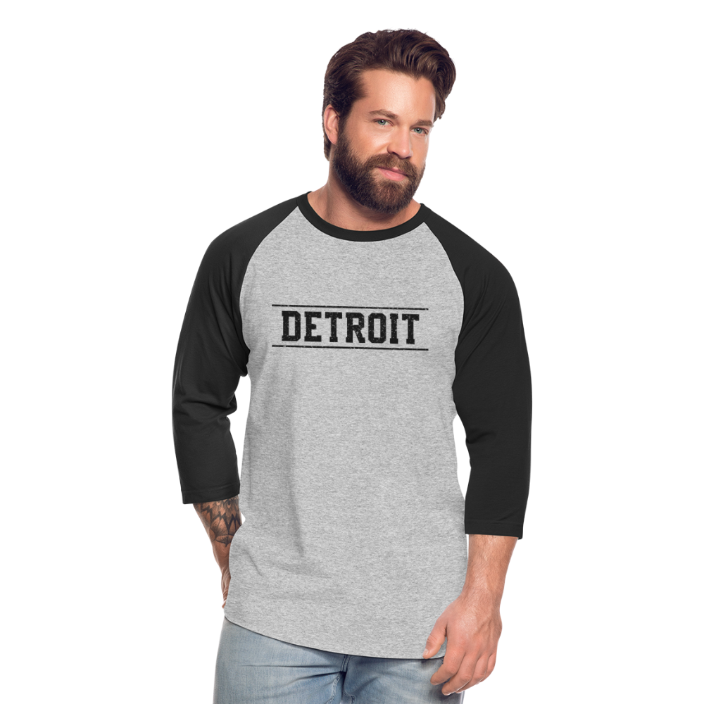 Detroit Baseball T-Shirt - heather gray/black