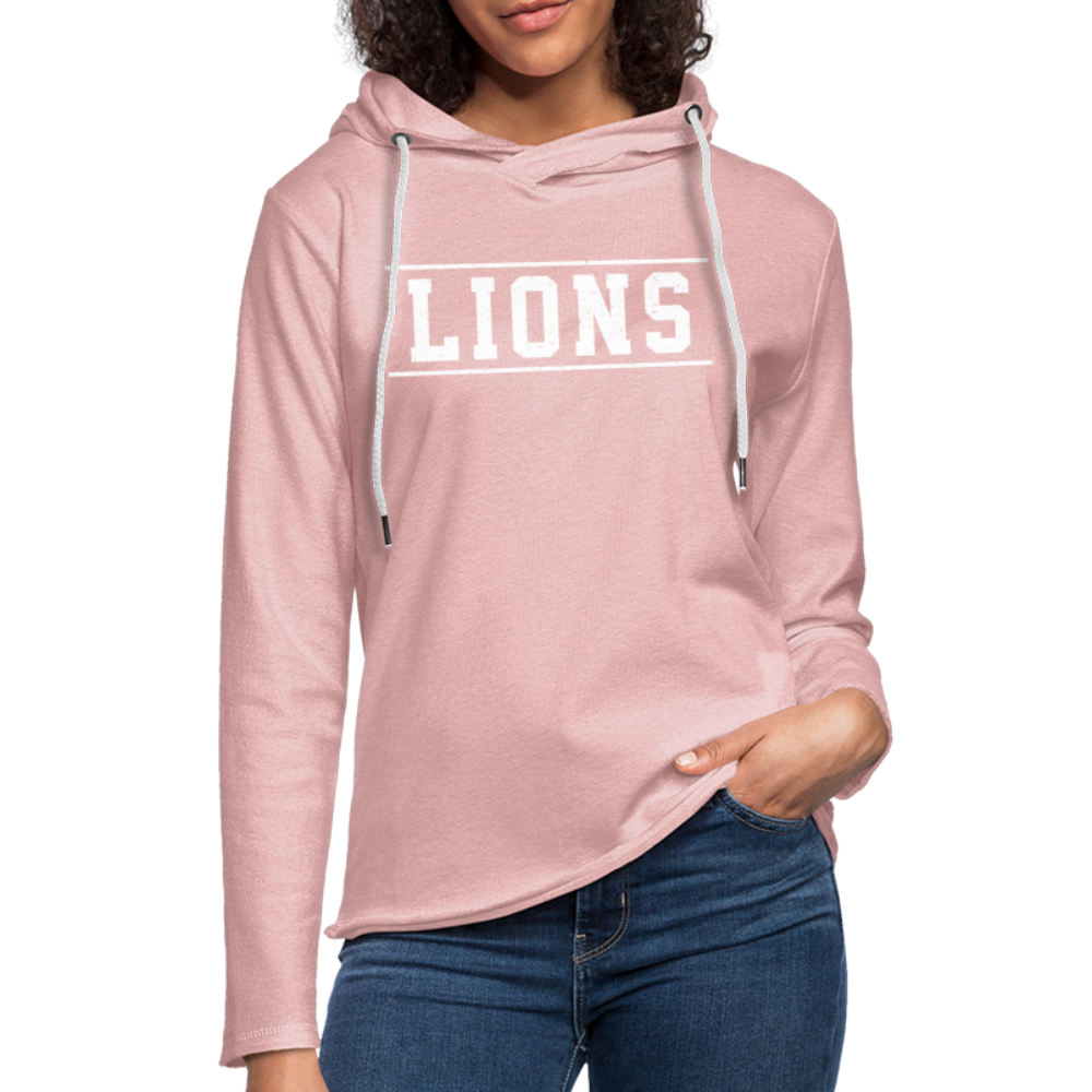 Lions Unisex Lightweight Terry Hoodie - cream heather pink