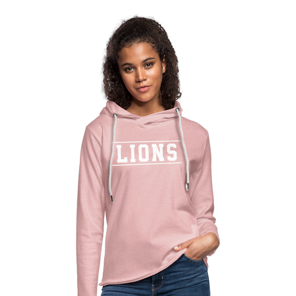 Lions Unisex Lightweight Terry Hoodie - cream heather pink