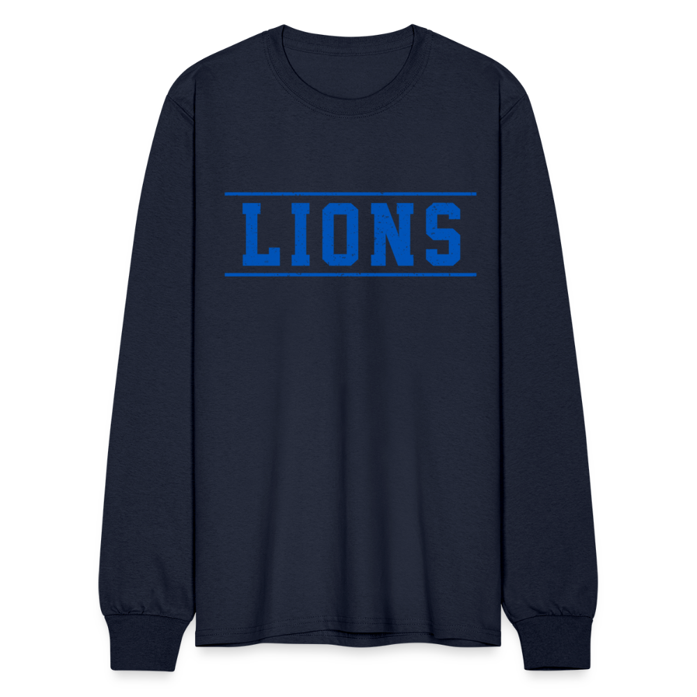 Lions Men's Long Sleeve T-Shirt - navy