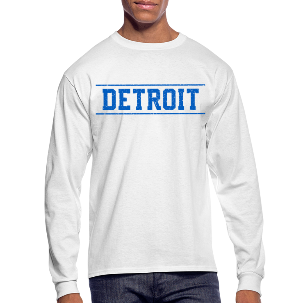 Detroit Men's Long Sleeve T-Shirt - white