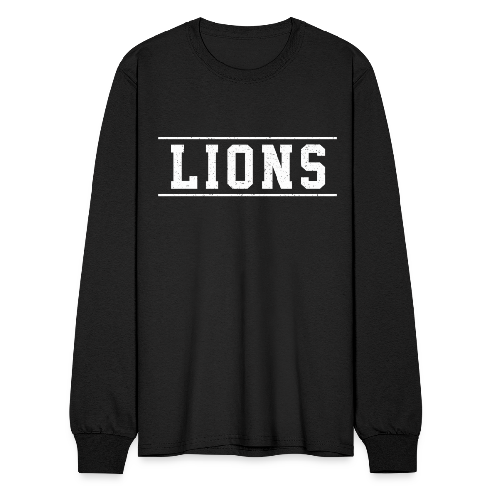 Lions Men's Long Sleeve T-Shirt - black