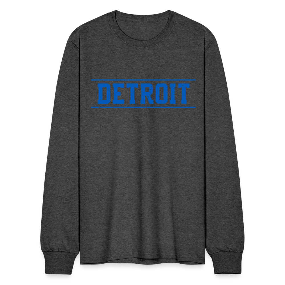 Detroit Men's Long Sleeve T-Shirt - heather black