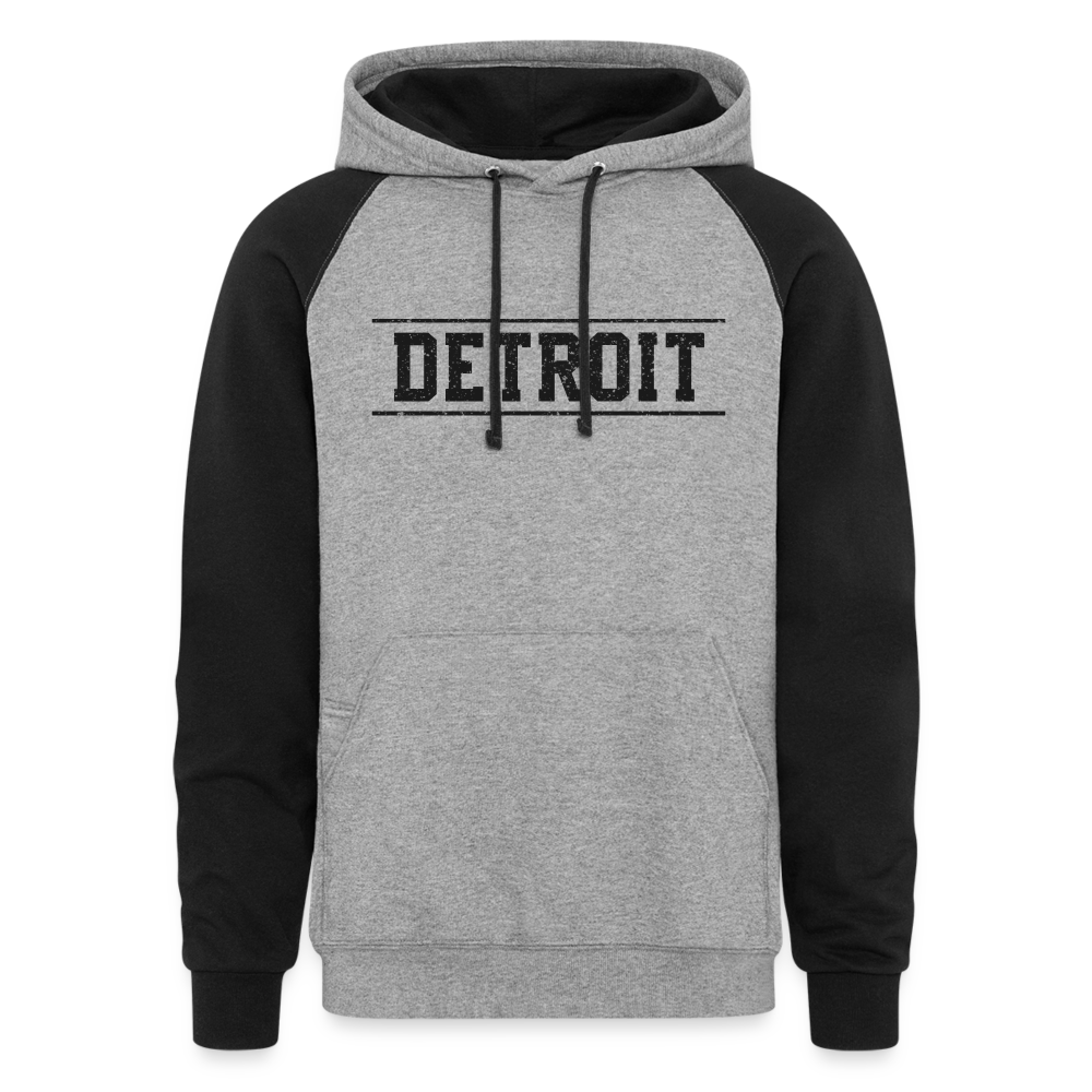 Detroit Colorblock Hoodie - heather gray/black