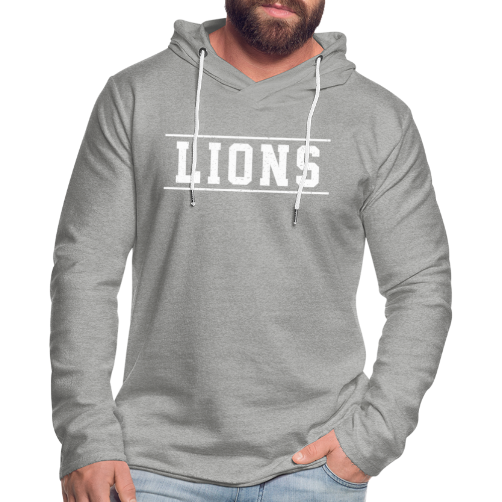 Lions Unisex Lightweight Terry Hoodie - heather gray