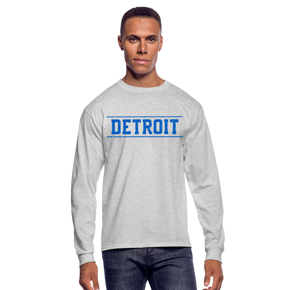 Detroit Men's Long Sleeve T-Shirt - heather gray