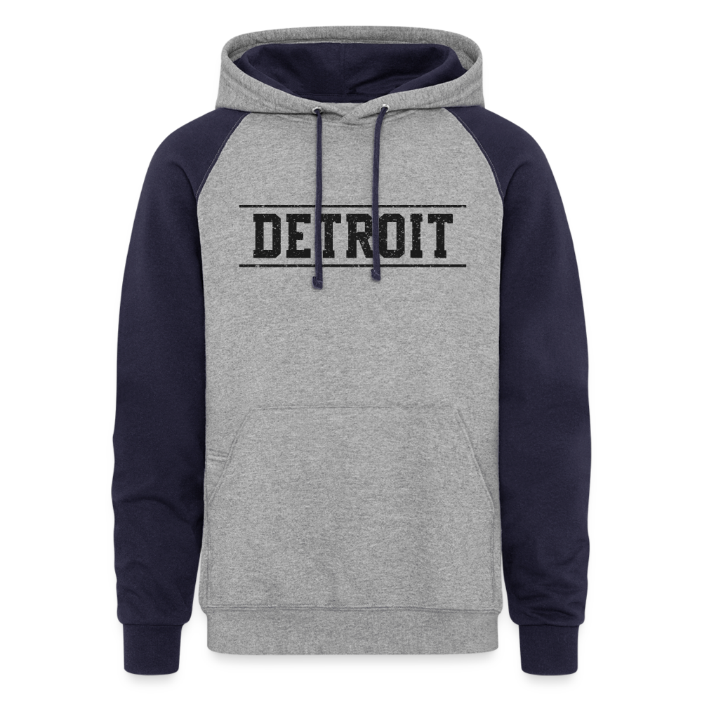 Detroit Colorblock Hoodie - heather gray/navy