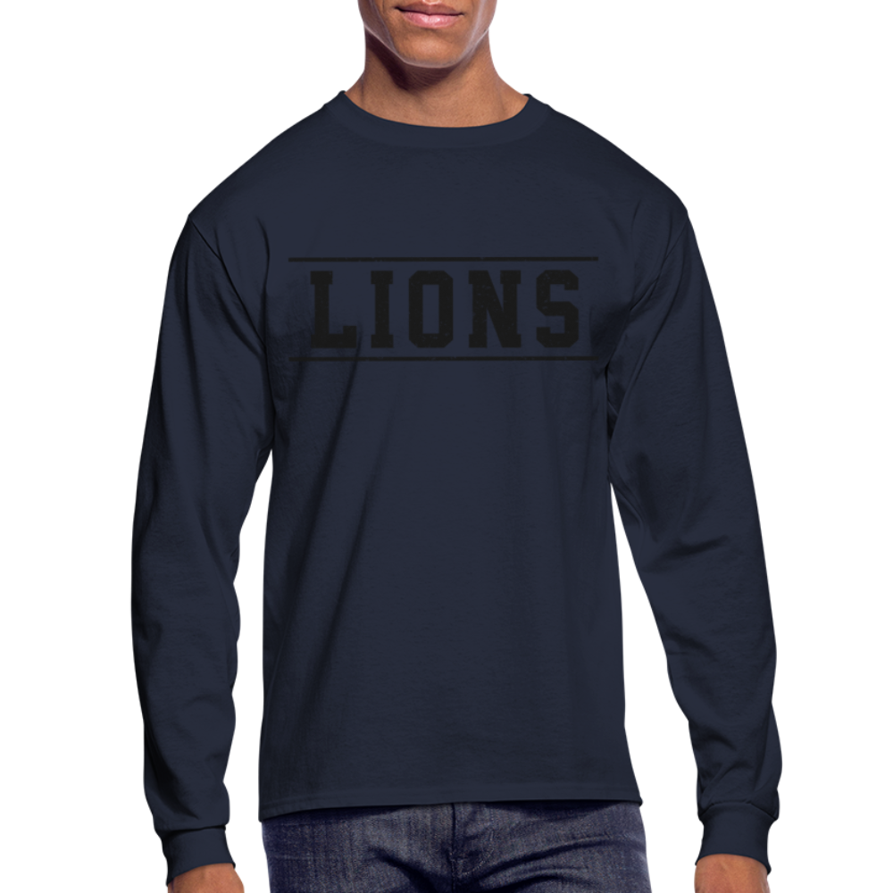 Lions Men's Long Sleeve T-Shirt - navy