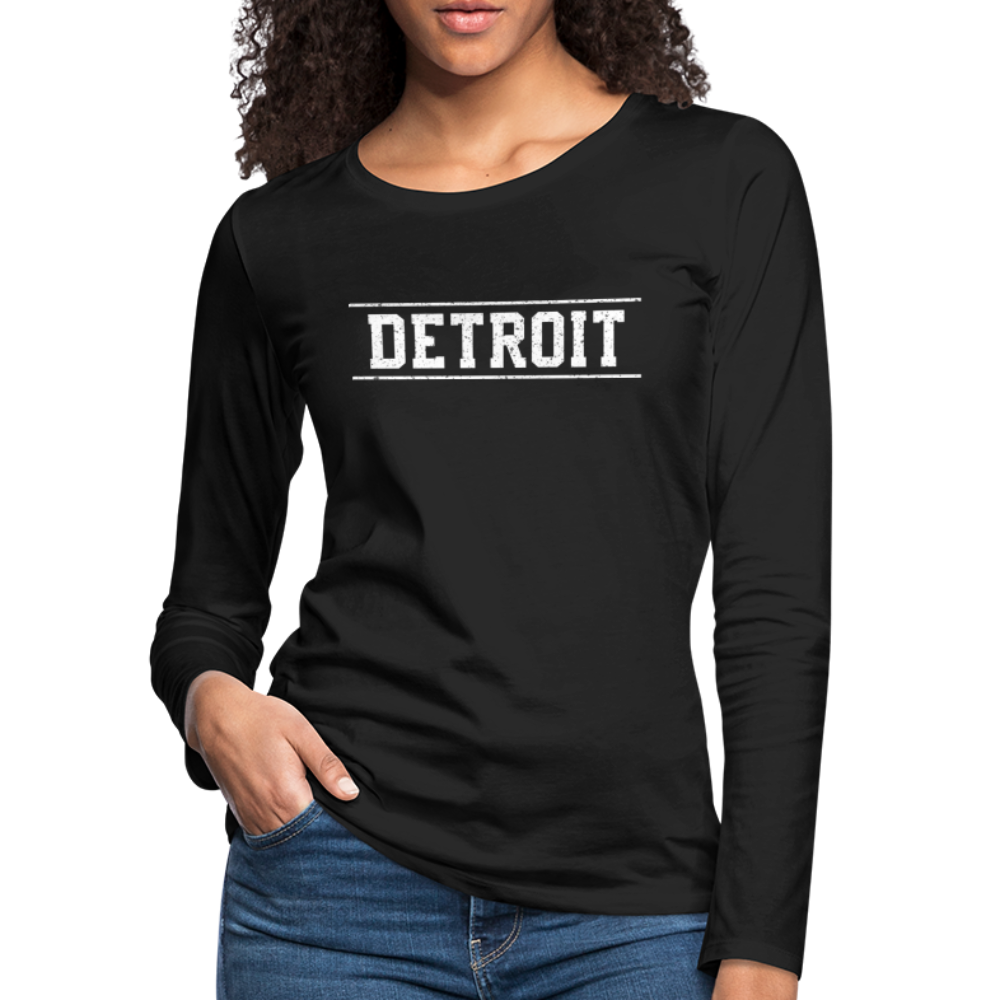 Detroit Women's Premium Long Sleeve T-Shirt - black