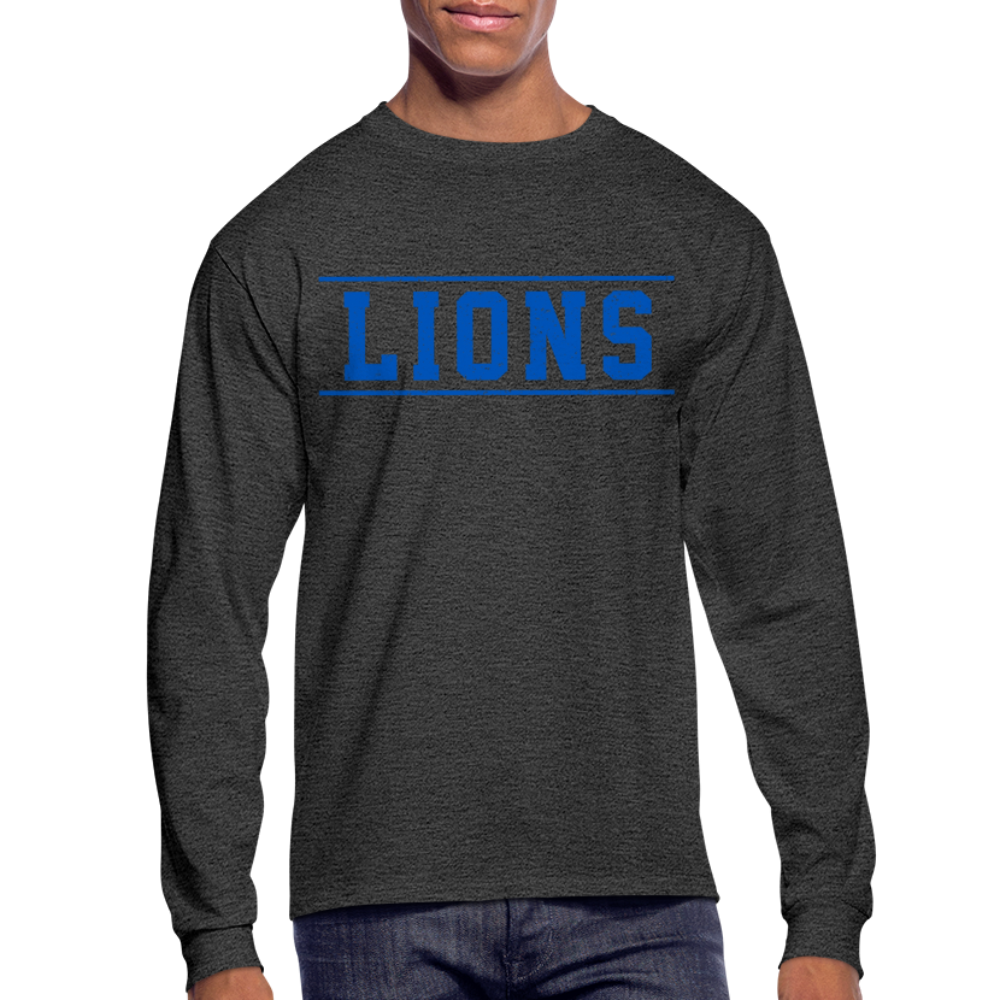 Lions Men's Long Sleeve T-Shirt - heather black