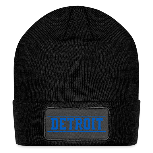 Detroit Patch Beanie - black