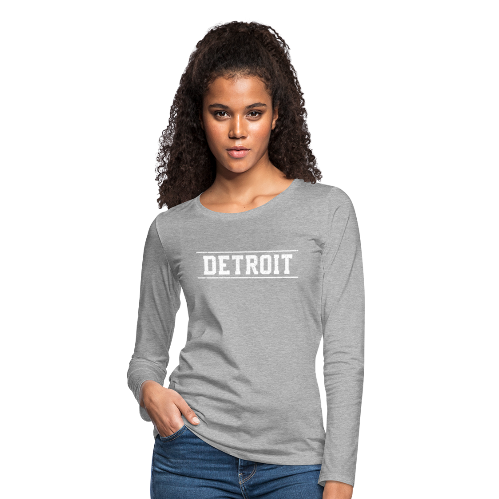 Detroit Women's Premium Long Sleeve T-Shirt - heather gray