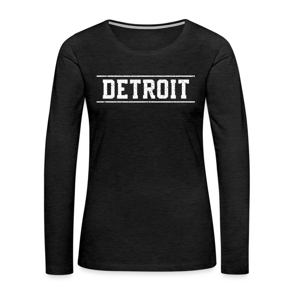 Detroit Women's Premium Long Sleeve T-Shirt - charcoal grey