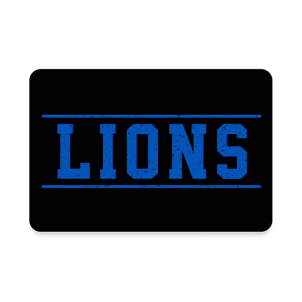 Lions Rectangle Magnet - white