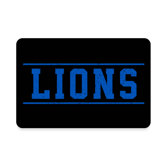 Lions Rectangle Magnet - white