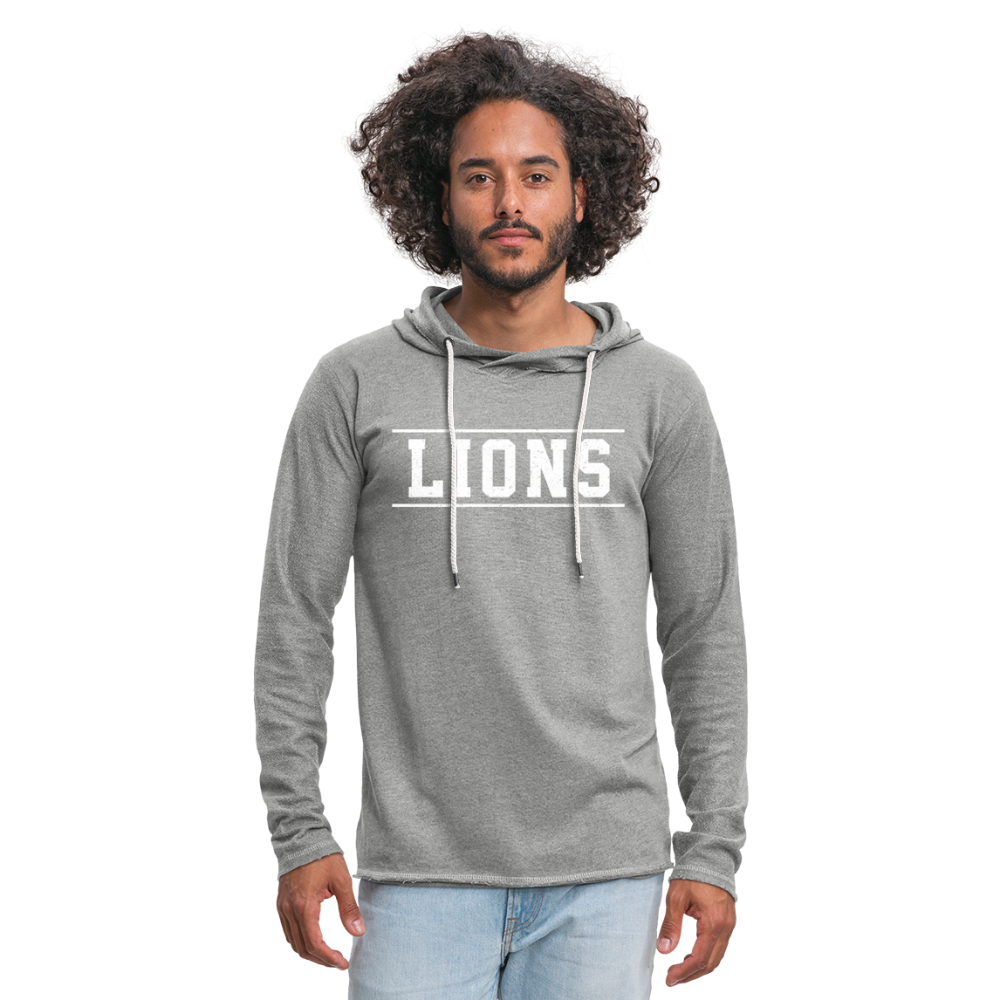 Lions Unisex Lightweight Terry Hoodie - heather gray