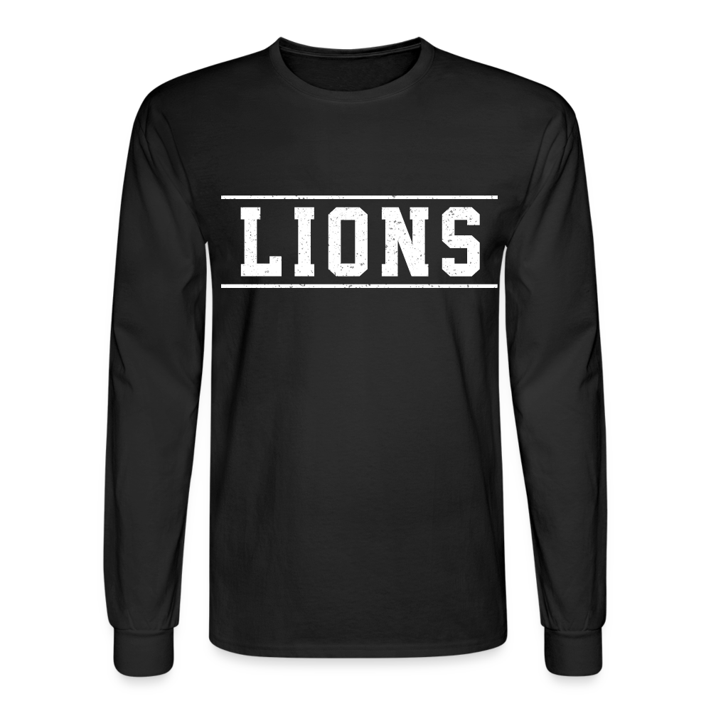 Lions Men's Long Sleeve T-Shirt - black