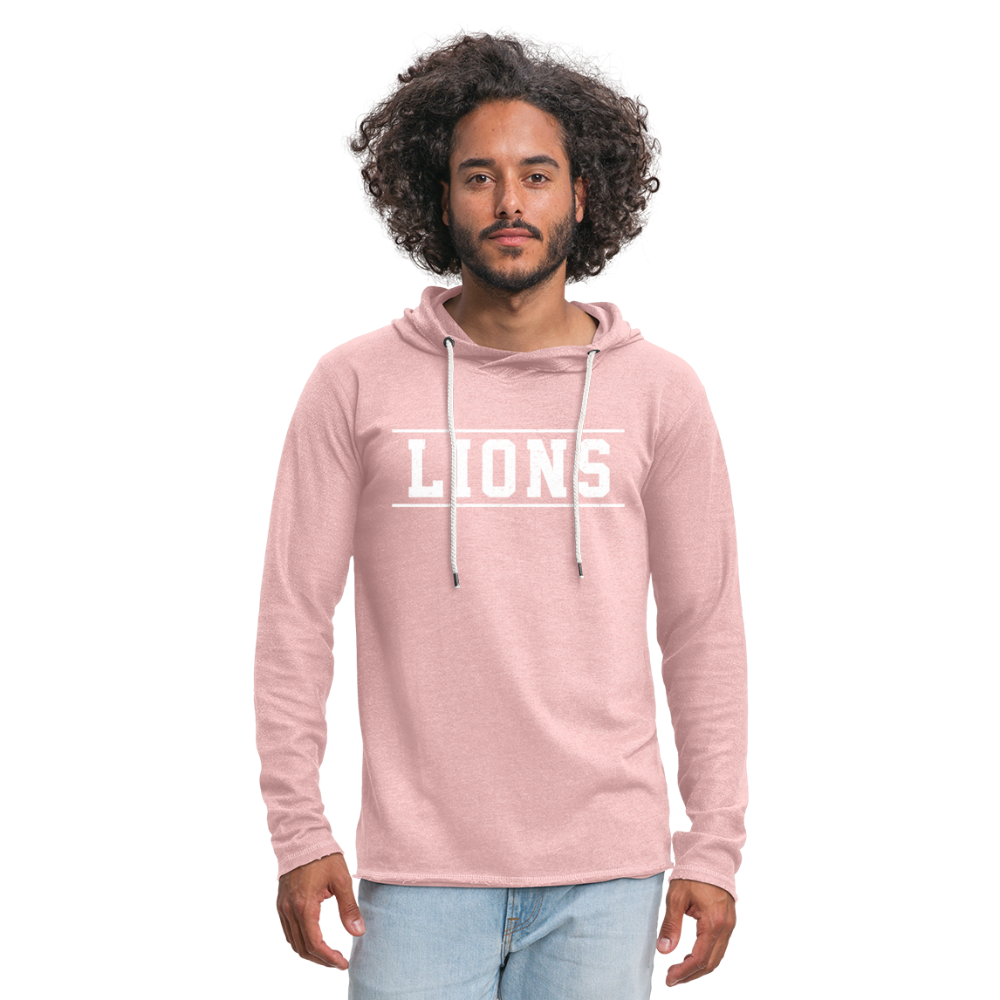 Lions Unisex Lightweight Terry Hoodie - cream heather pink