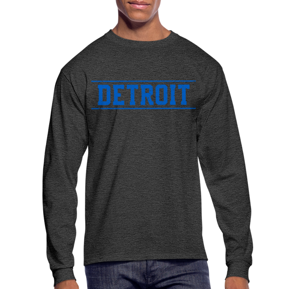 Detroit Men's Long Sleeve T-Shirt - heather black