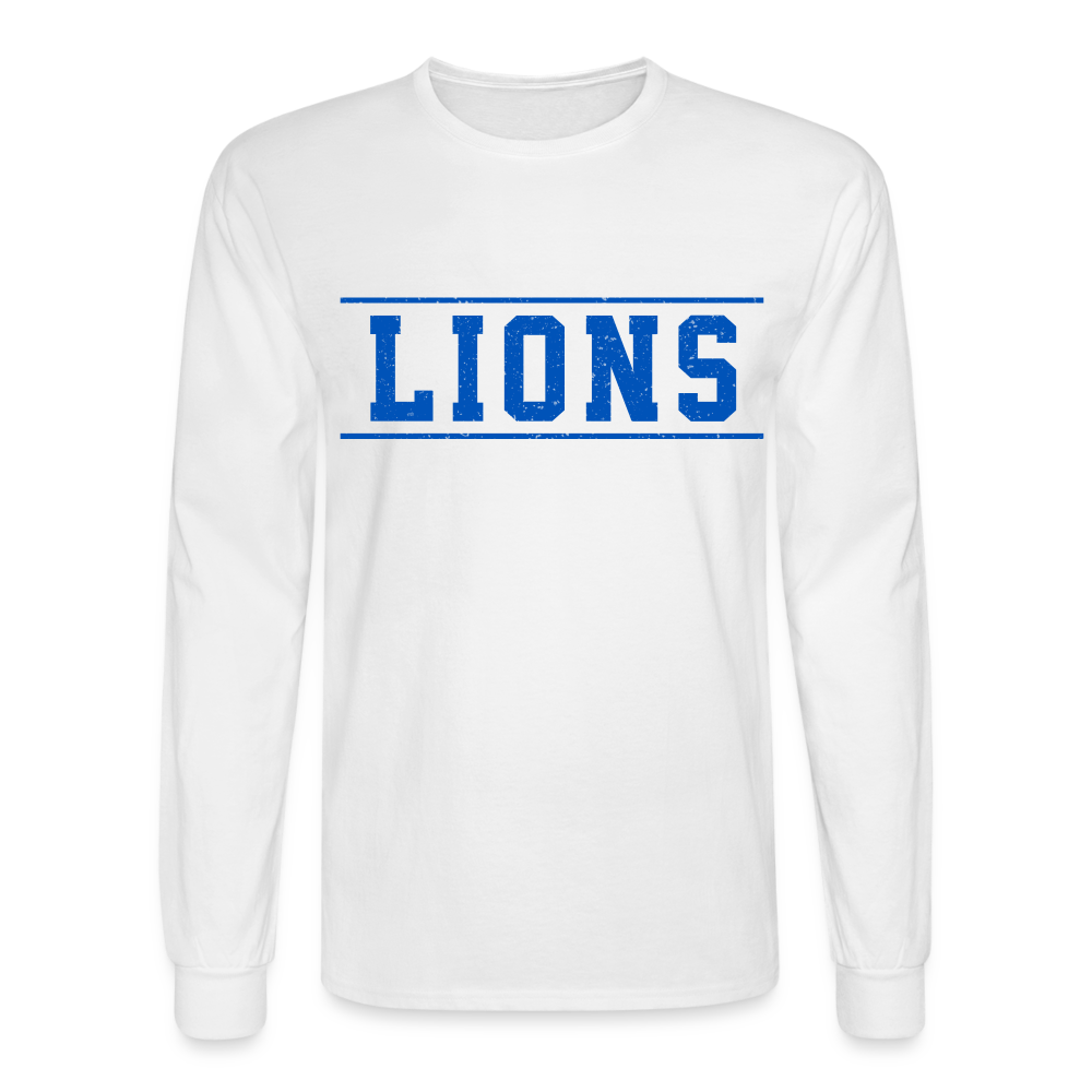 Lions Men's Long Sleeve T-Shirt - white