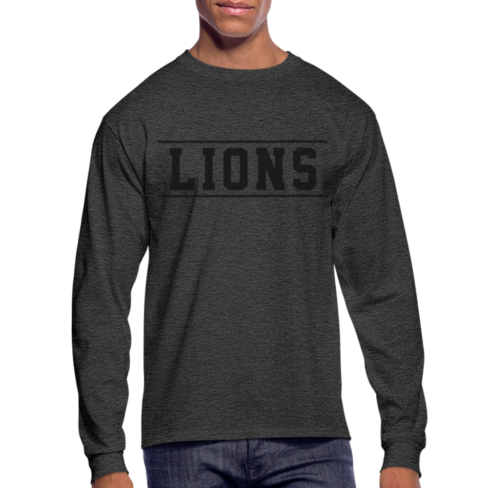 Lions Men's Long Sleeve T-Shirt - heather black