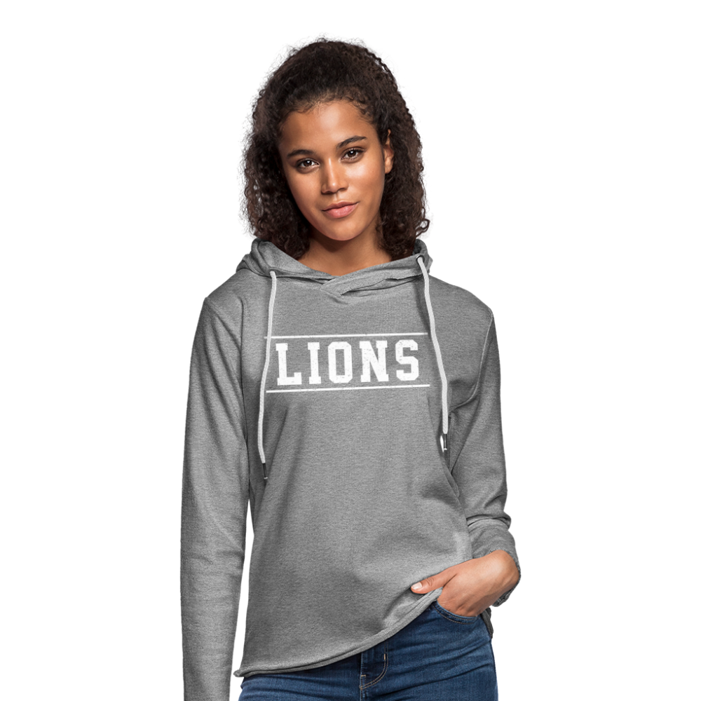 Lions Unisex Lightweight Terry Hoodie - heather gray