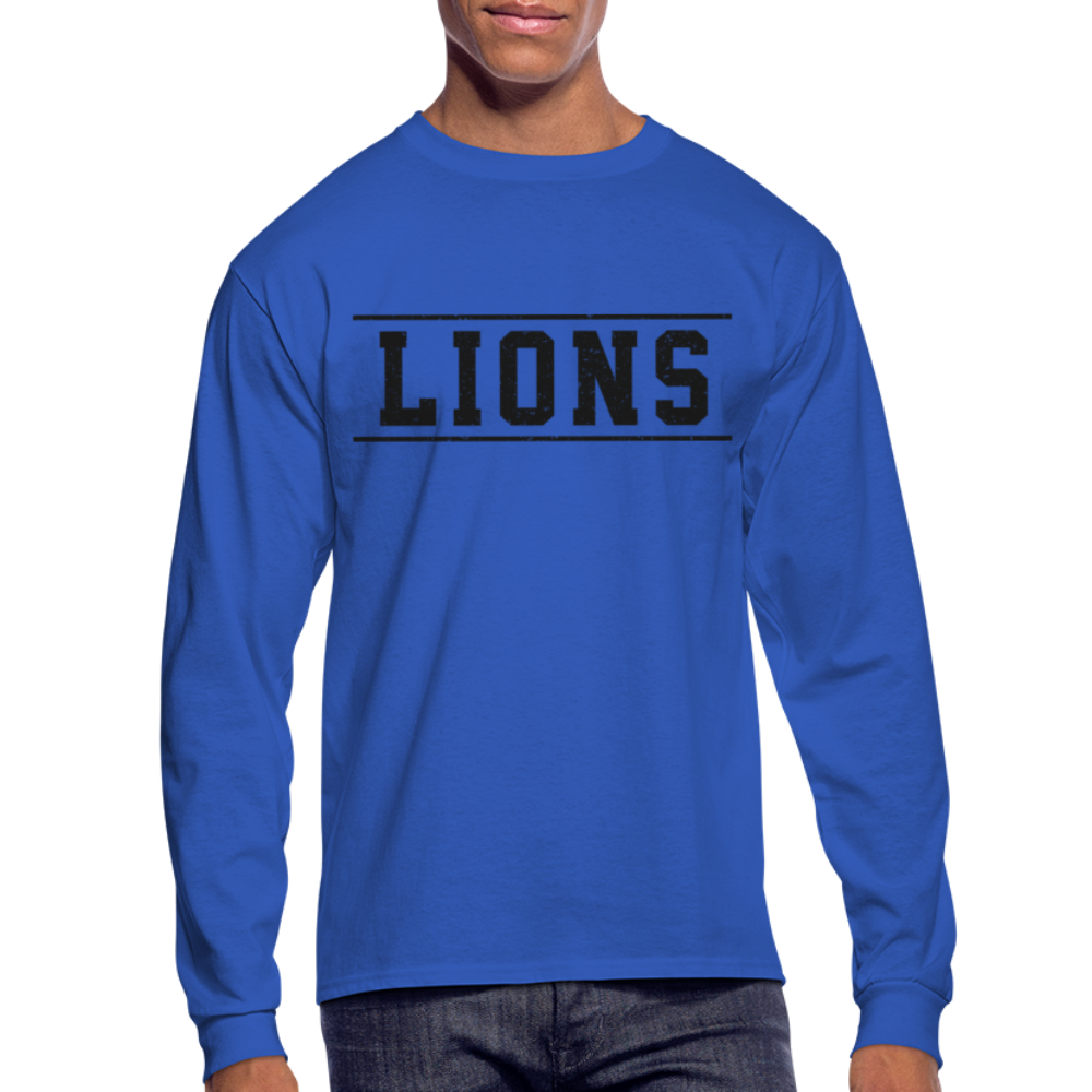 Lions Men's Long Sleeve T-Shirt - royal blue