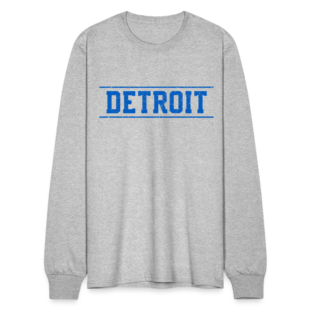 Detroit Men's Long Sleeve T-Shirt - heather gray