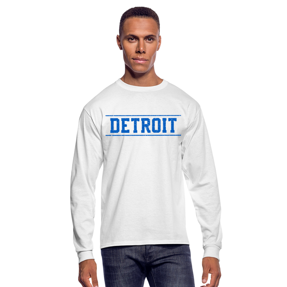 Detroit Men's Long Sleeve T-Shirt - white