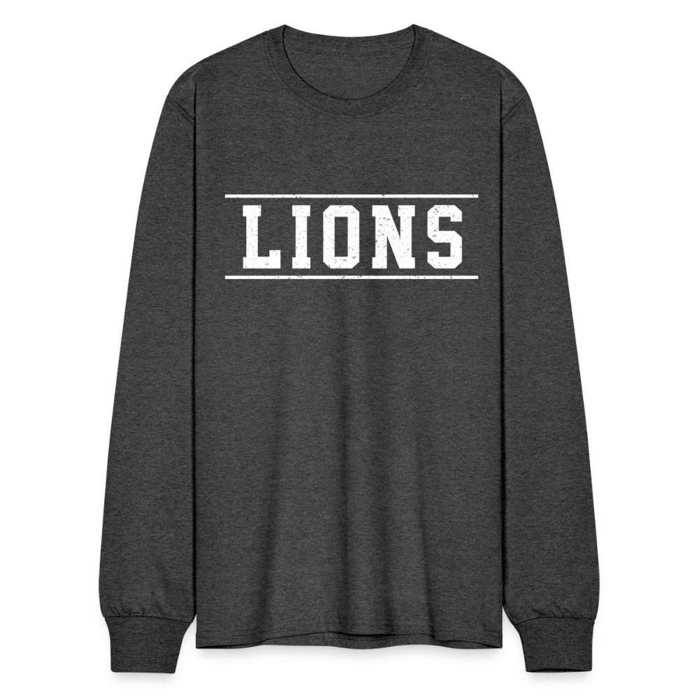 Lions Men's Long Sleeve T-Shirt - heather black