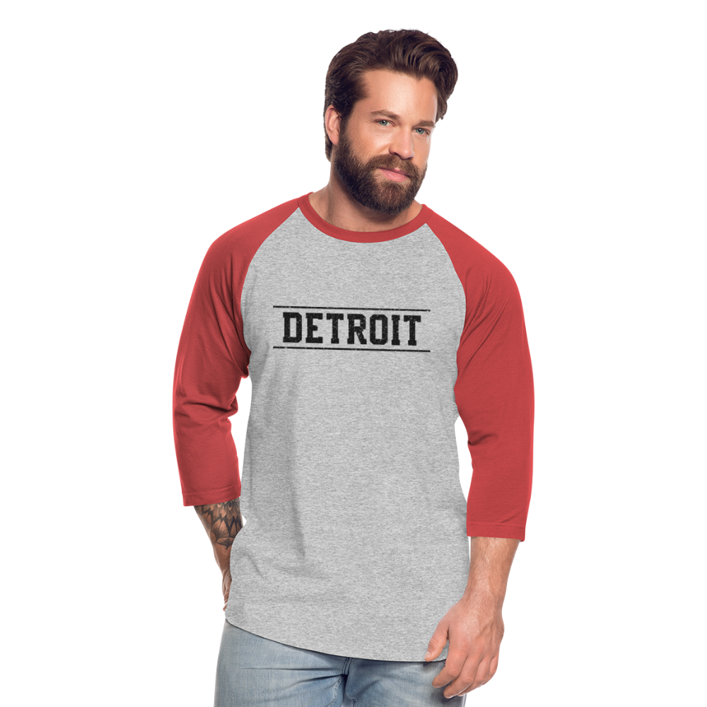 Detroit Baseball T-Shirt - heather gray/red