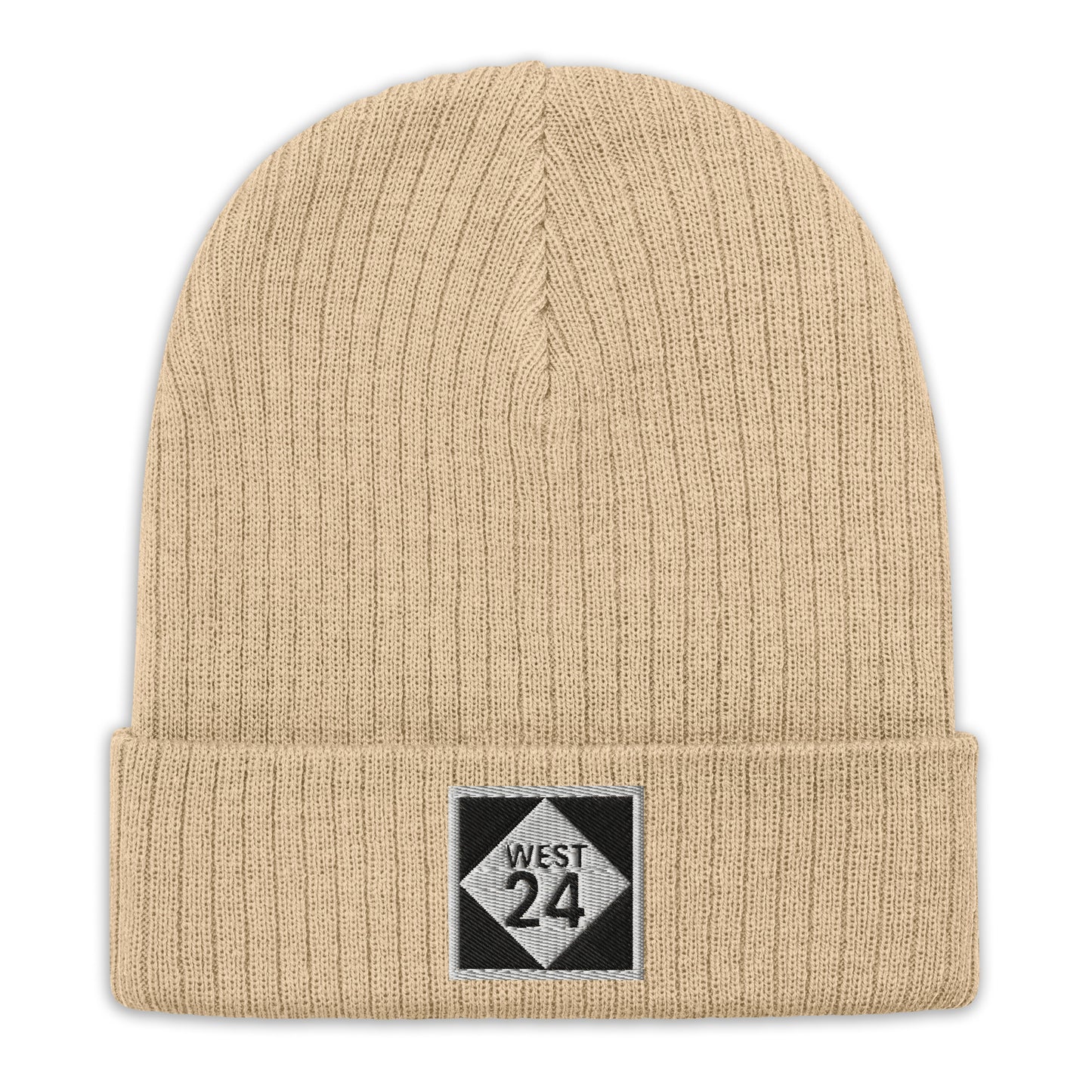 Ribbed Eco Knit Embroidered Revolution Highway Beanie