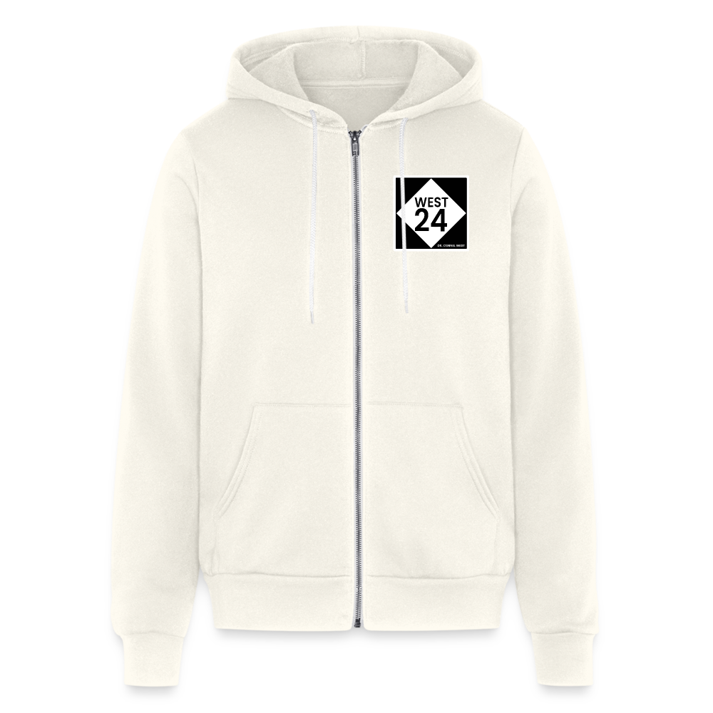 Revolution Highway Bella + Canvas Unisex Full Zip Hoodie - vintage white