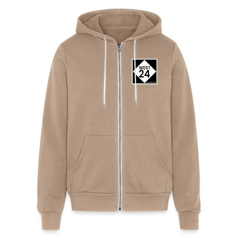 Revolution Highway Bella + Canvas Unisex Full Zip Hoodie - tan