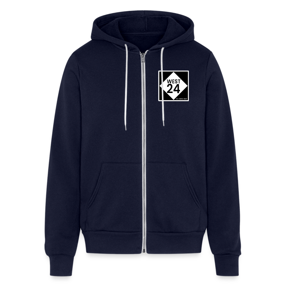 Revolution Highway Bella + Canvas Unisex Full Zip Hoodie - navy