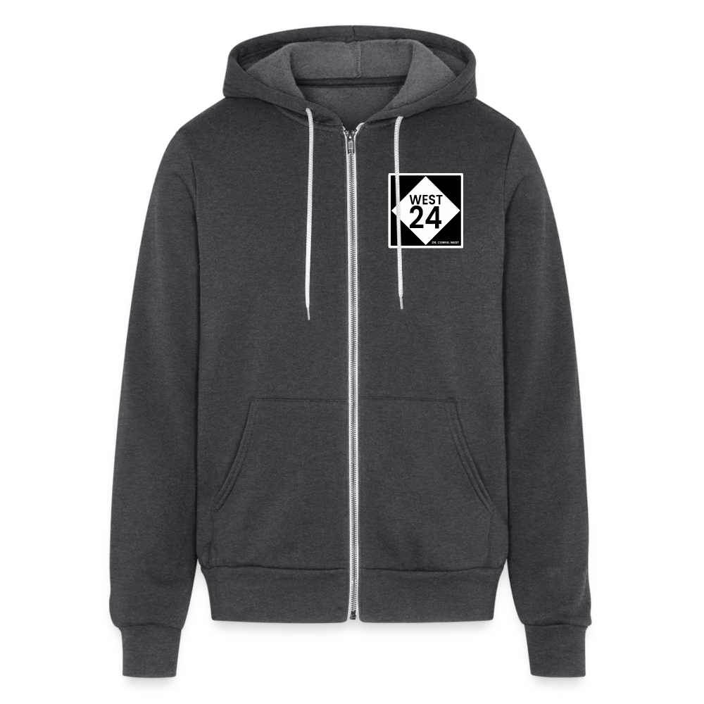 Revolution Highway Bella + Canvas Unisex Full Zip Hoodie - charcoal grey