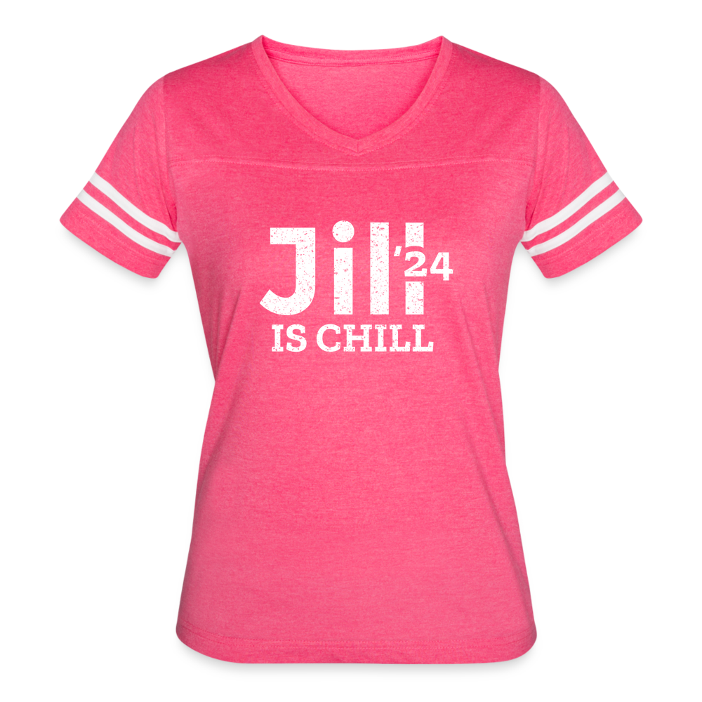 Jill is Chill Women’s Vintage Sport T-Shirt - vintage pink/white