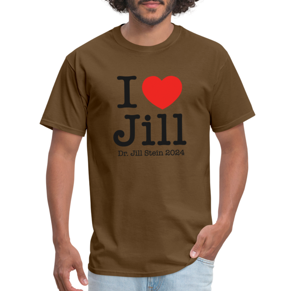 I Love Jill Unisex Classic T-Shirt - brown