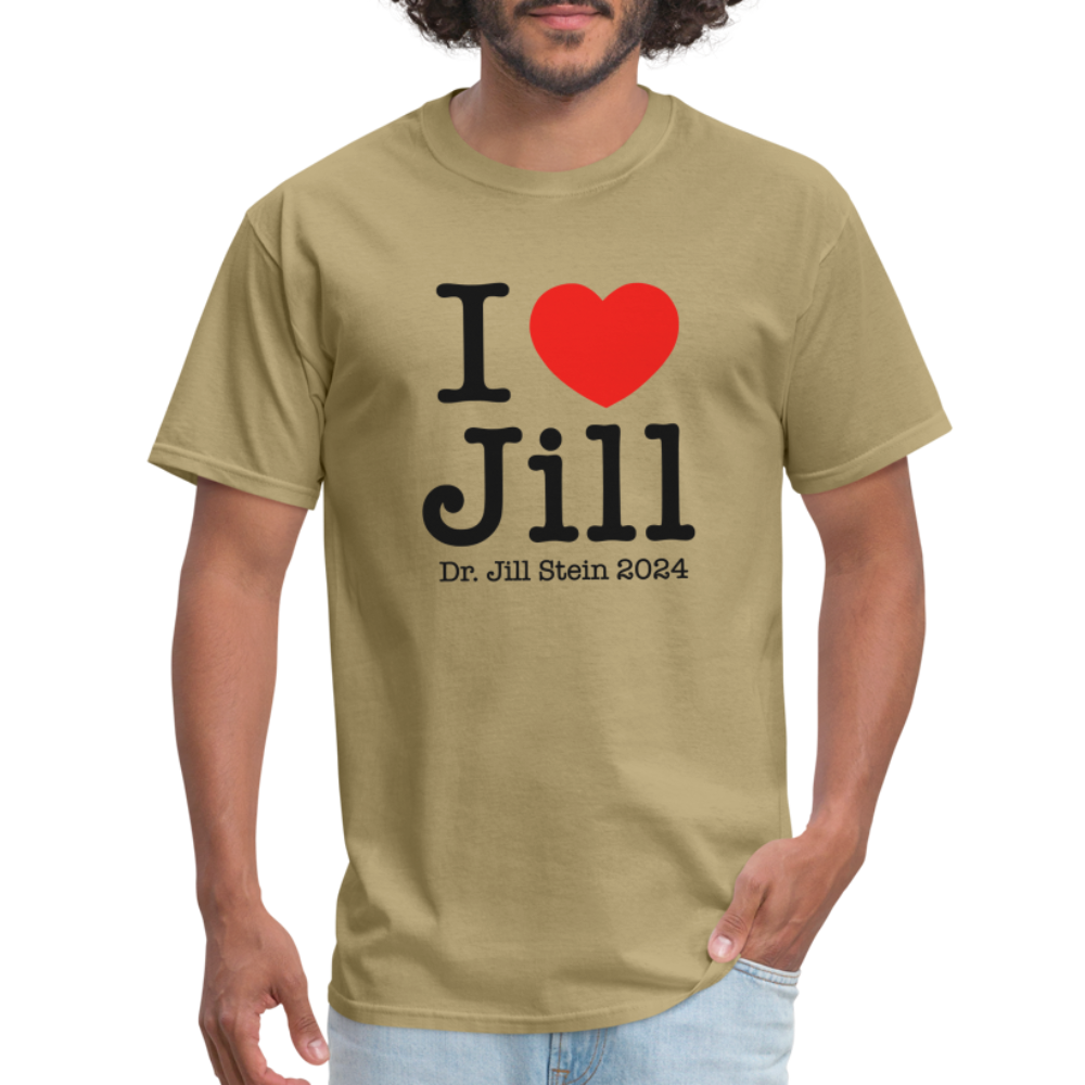 I Love Jill Unisex Classic T-Shirt - khaki