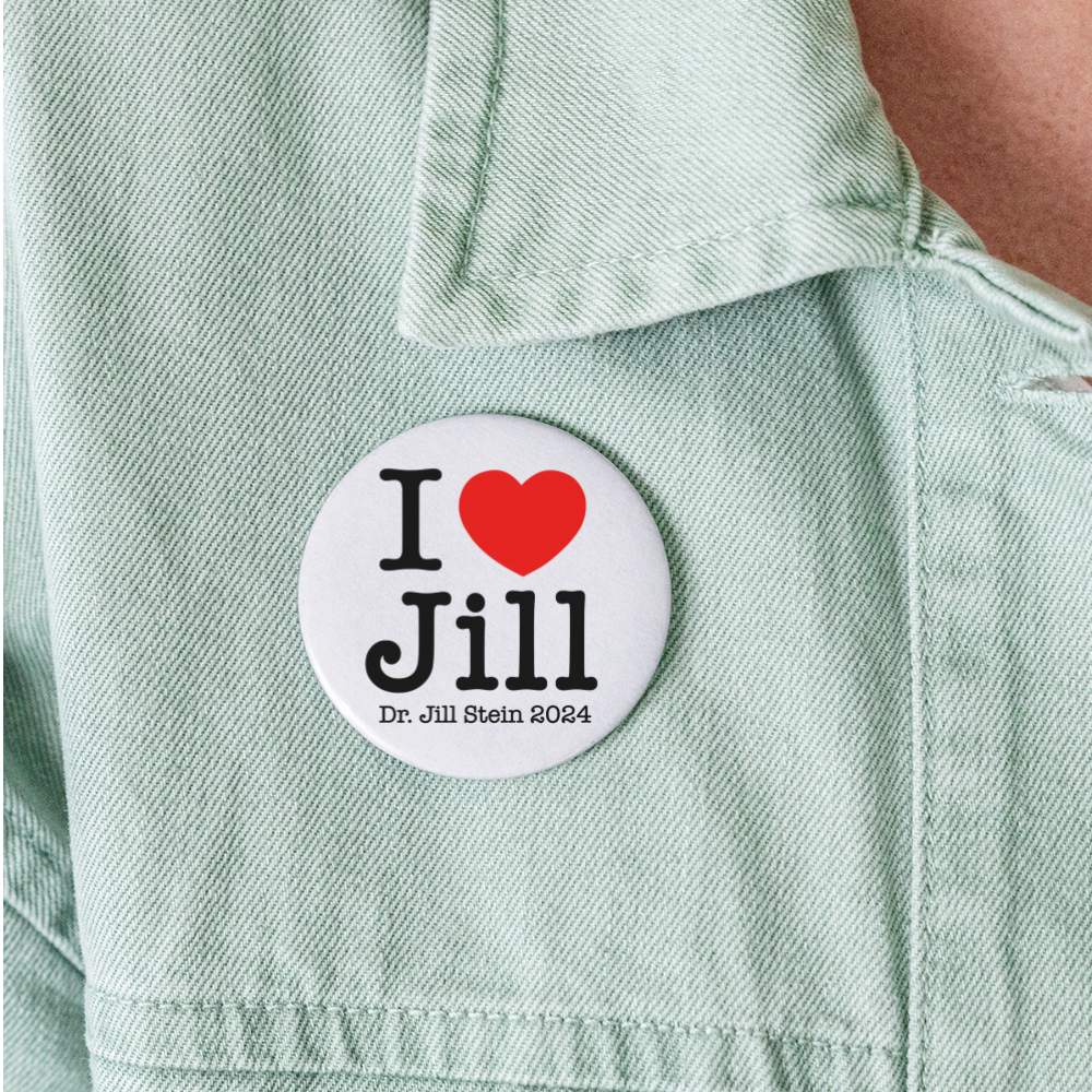 I Love Jill Buttons Large 2.2'' (5-pack) - white