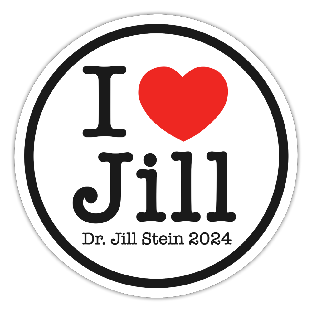 I Love Jill Sticker - white matte